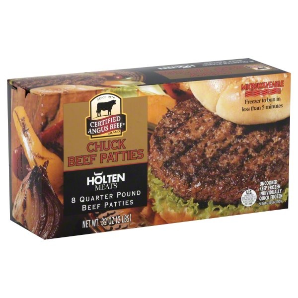 slide 1 of 1, Holten Meats Chuck Beef Patties, 32 oz