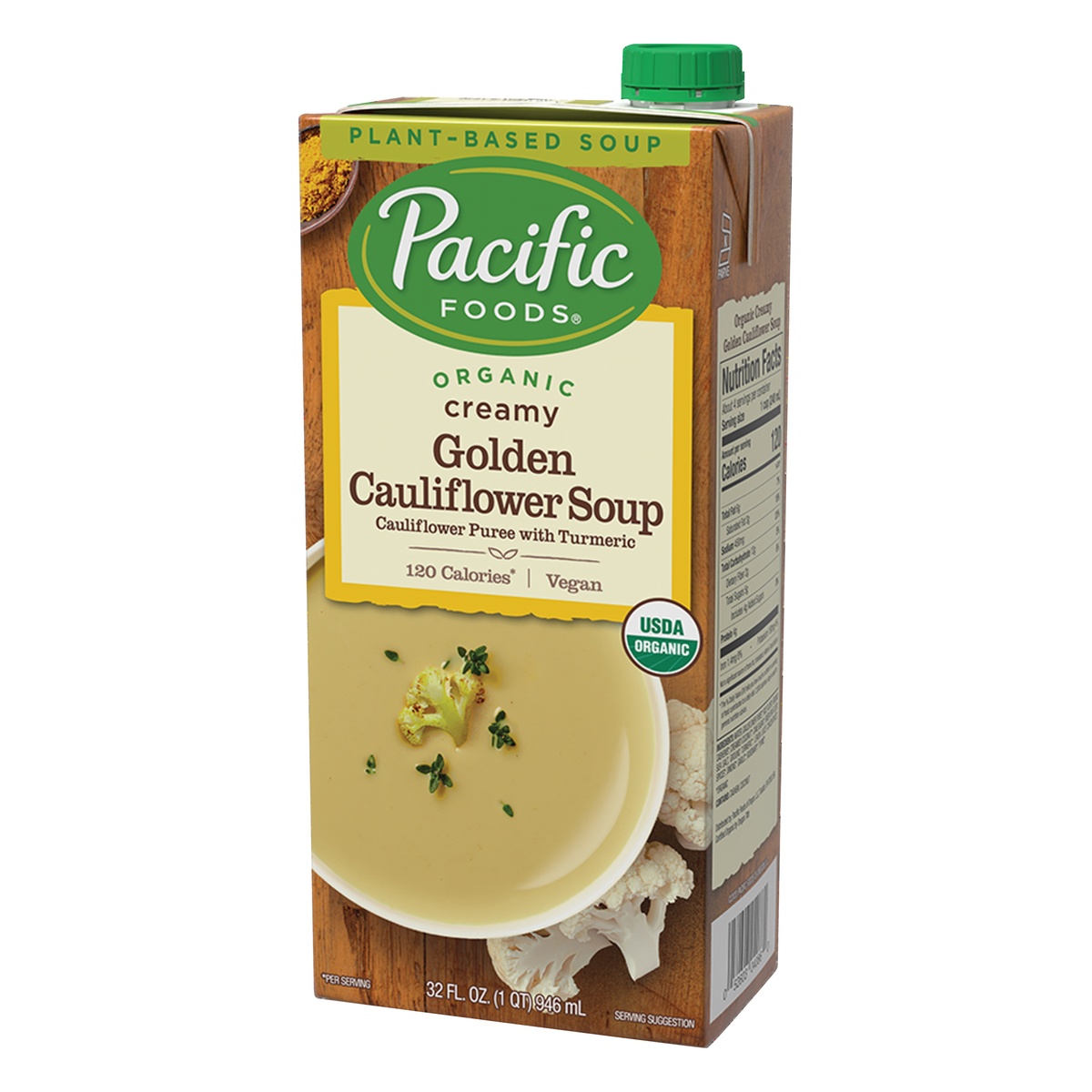 slide 3 of 9, Pacific Foods Organic Creamy Golden Cauliflower Soup, 32 oz