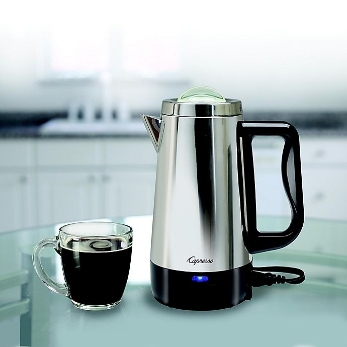 slide 2 of 4, Capresso 8-Cup Percolator - Polished Stainless Steel, 1 ct