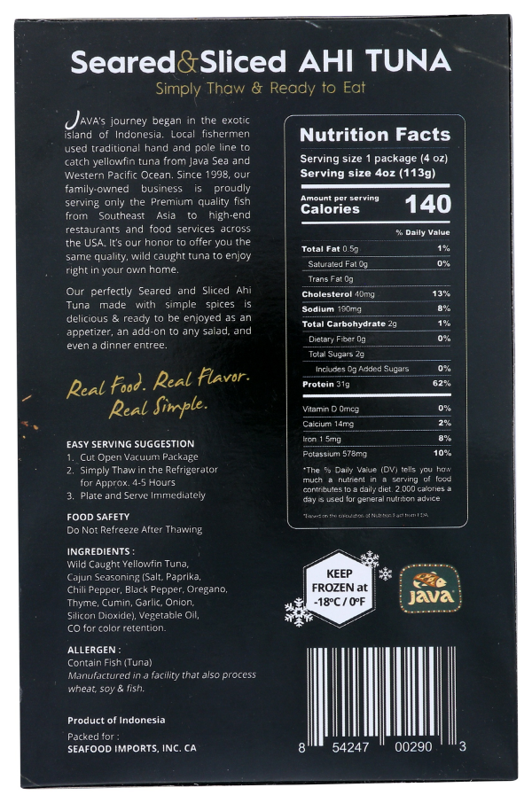 slide 5 of 5, Java Ff Cajun Ahi Tuna Ready To Eat - 4 OZ, 4 oz