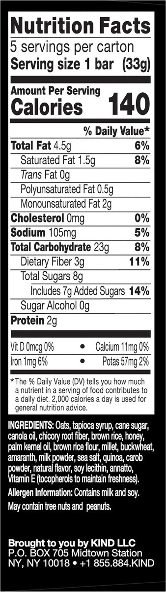 slide 10 of 11, Kind Healthy Grains Granola Bar Salted Caramel 5Ct, 5.82 oz