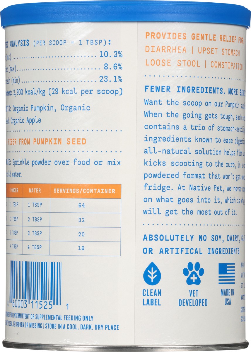 slide 13 of 15, Native Pet Pumpkin 16 oz, 16 oz