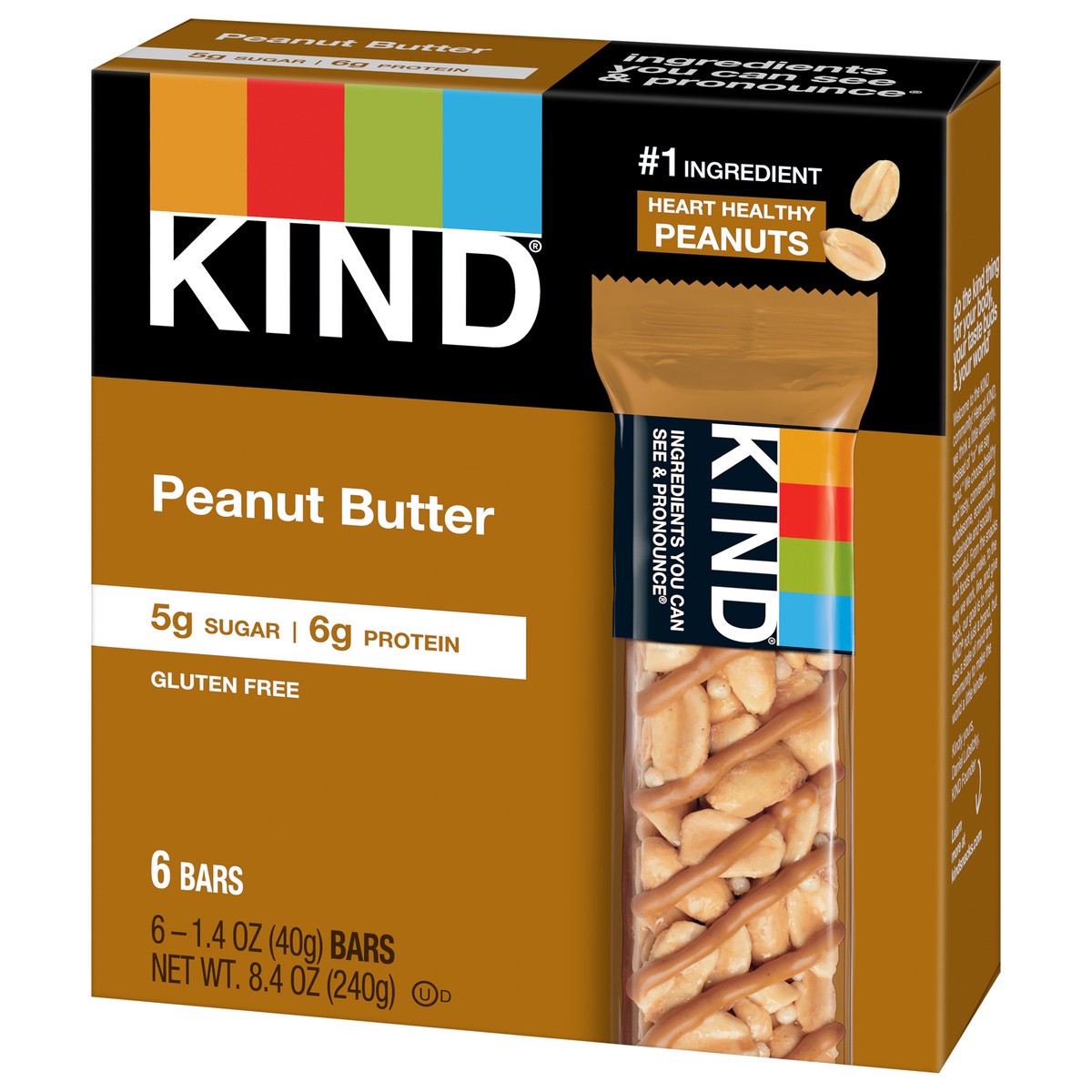 slide 3 of 8, KIND Peanut Butter Bar, 6 ct; 1.4 oz