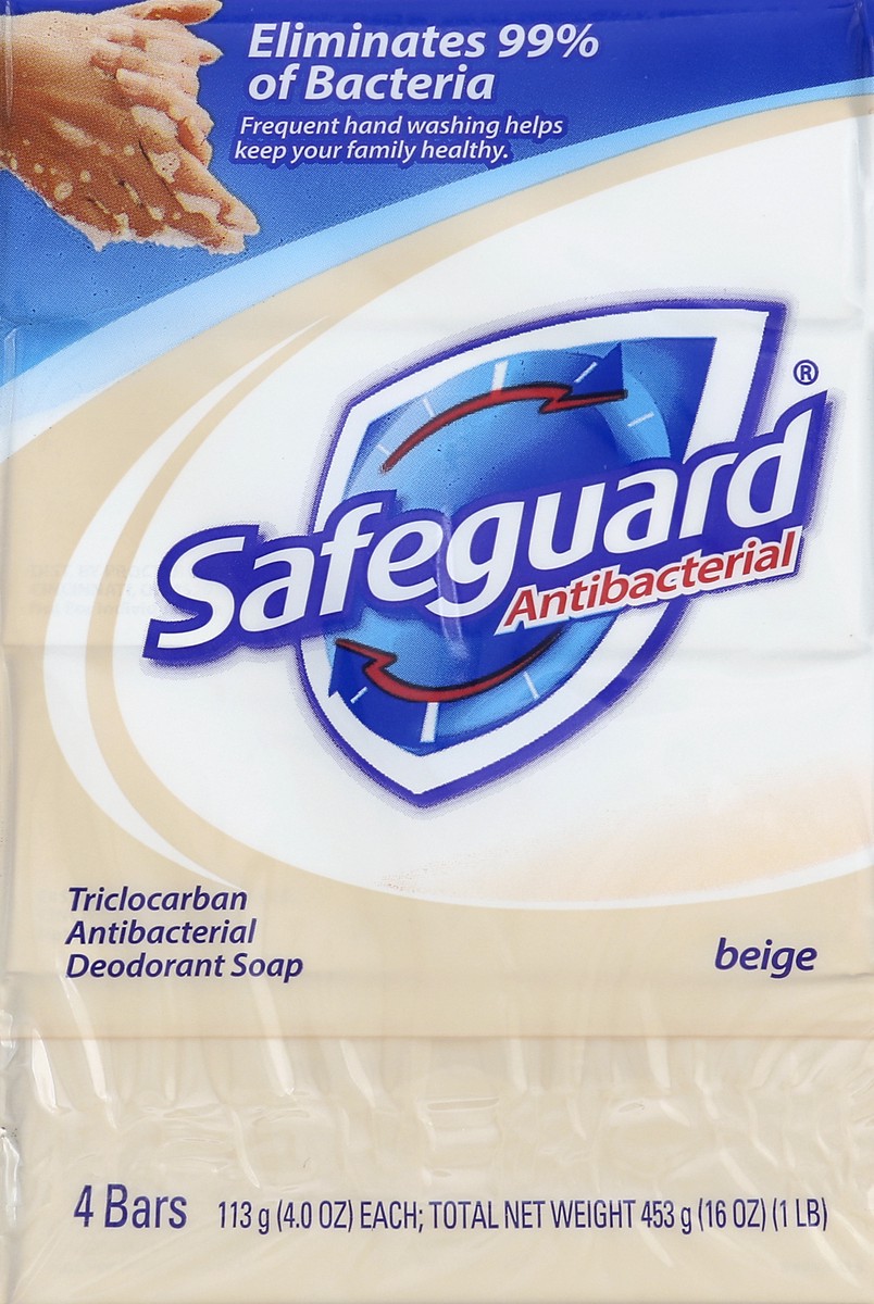 slide 1 of 5, Safeguard Deodorant Soap 4 ea, 4 ct