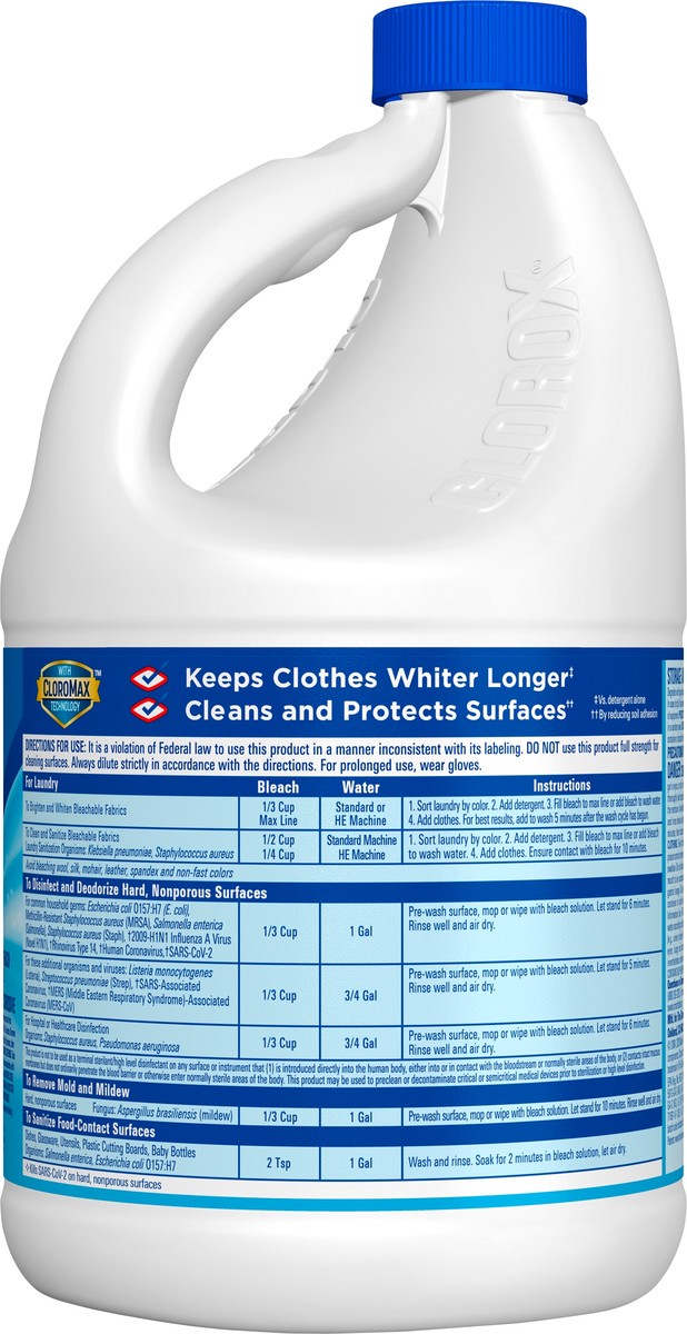 slide 3 of 6, Clorox Disinfecting Concentrated Formula Regular Bleach, 81 fl oz