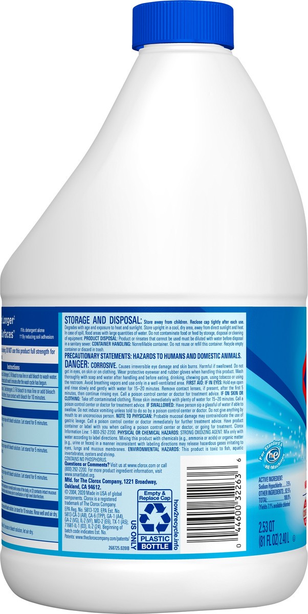 slide 5 of 6, Clorox Disinfecting Concentrated Formula Regular Bleach, 81 fl oz