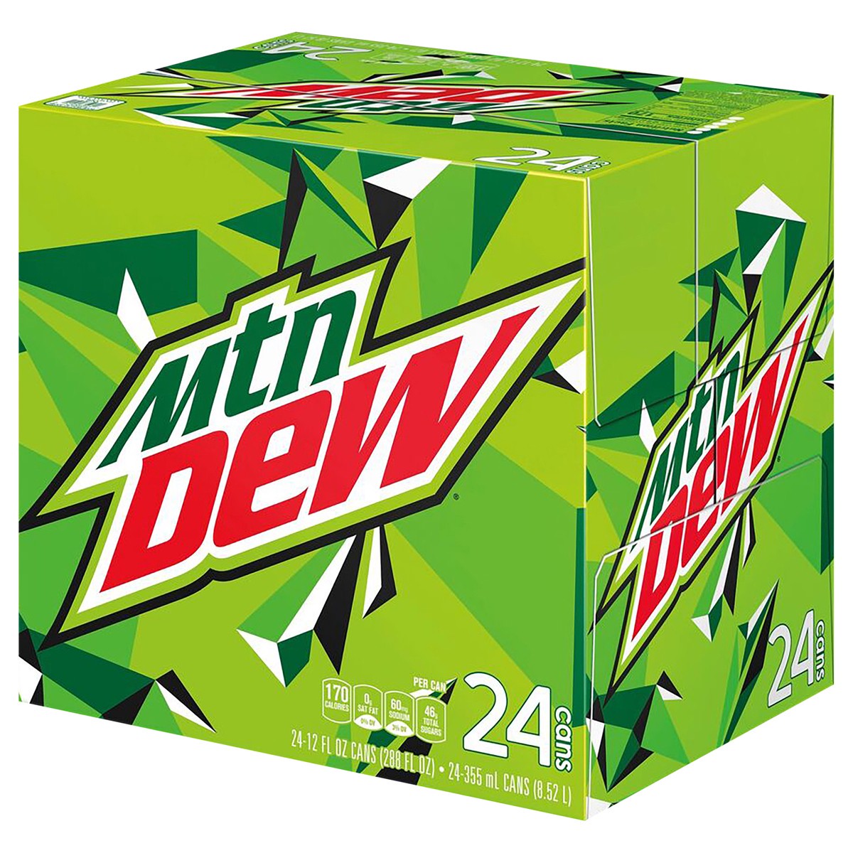 slide 1 of 6, Mountain Dew Soda Citrus 12 Fl Oz 24 Count, 24 ct