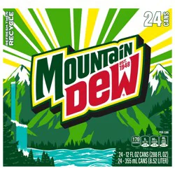 Mountain Dew Soda Citrus 12 Fl Oz 24 Count