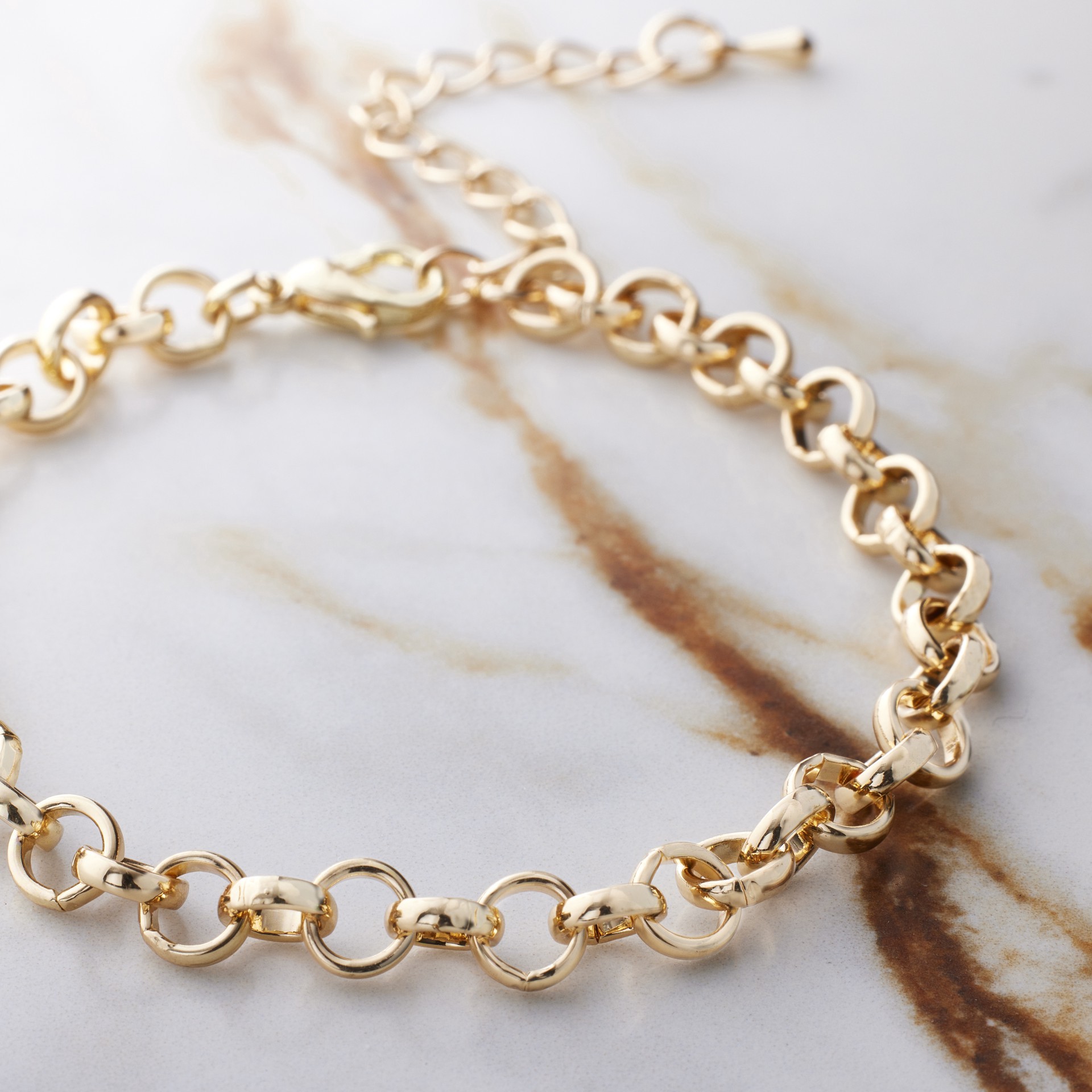 slide 2 of 3, 7.5" Gold Rolo Chain Bracelet By Bead Landing, 7.5 in