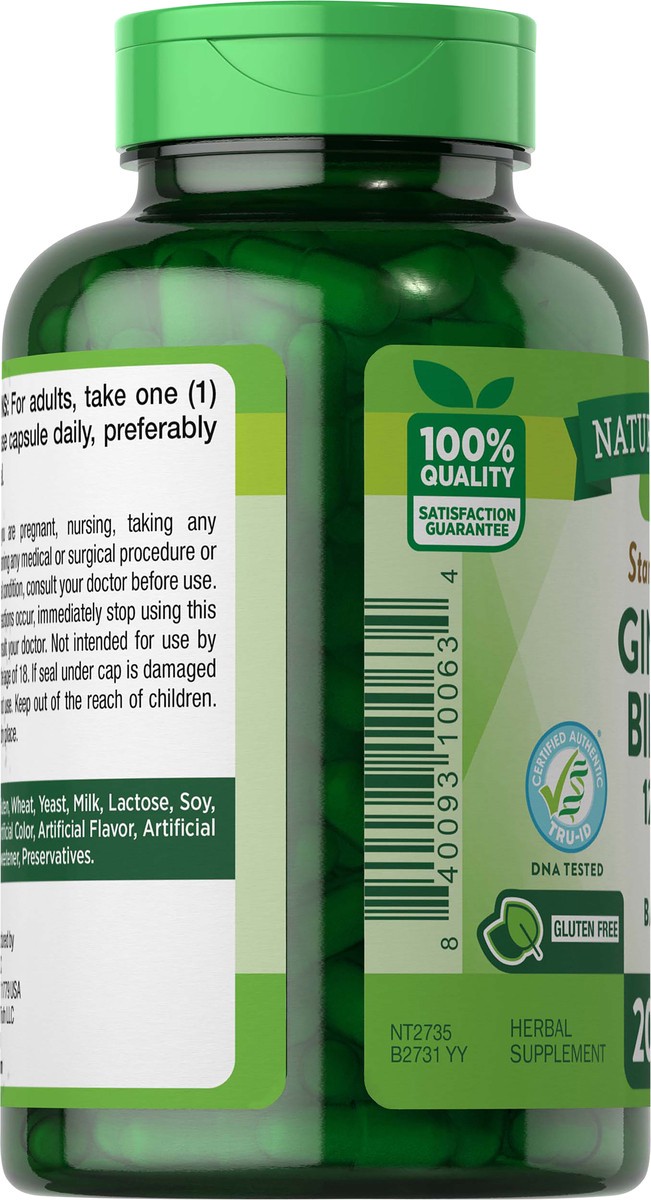 slide 4 of 5, Nature's Truth Standardized Ginkgo Biloba 120 mg plus Bacopa, 200 ct