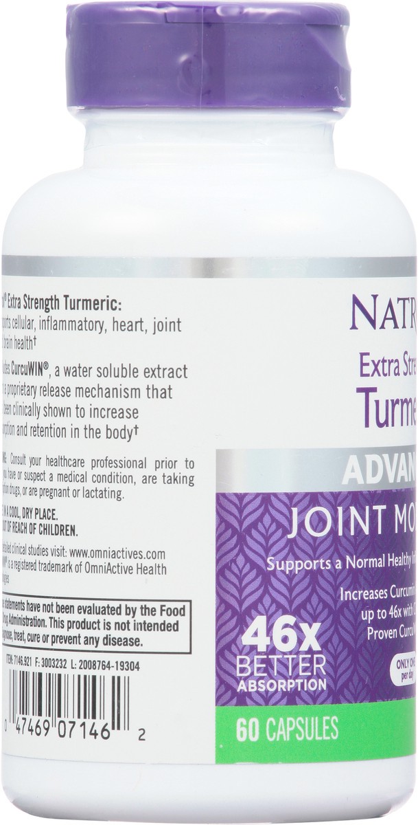 slide 12 of 13, Natrol Capsules Extra Strength Advanced Turmeric 60 ea, 60 ct