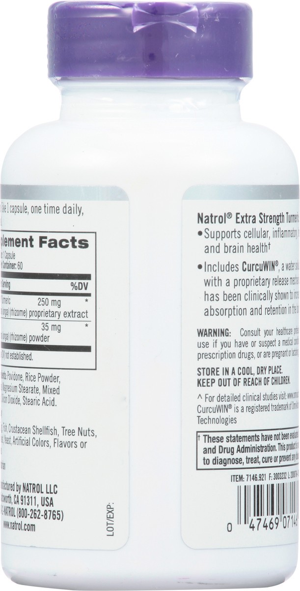 slide 4 of 13, Natrol Capsules Extra Strength Advanced Turmeric 60 ea, 60 ct