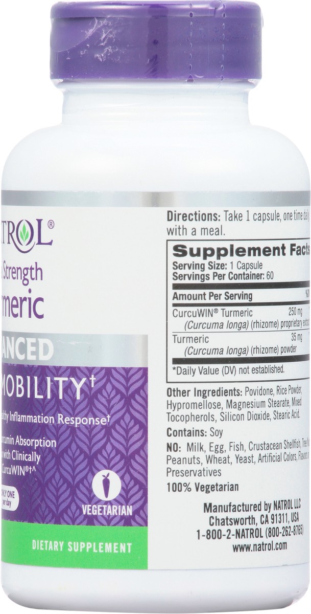 slide 9 of 13, Natrol Capsules Extra Strength Advanced Turmeric 60 ea, 60 ct