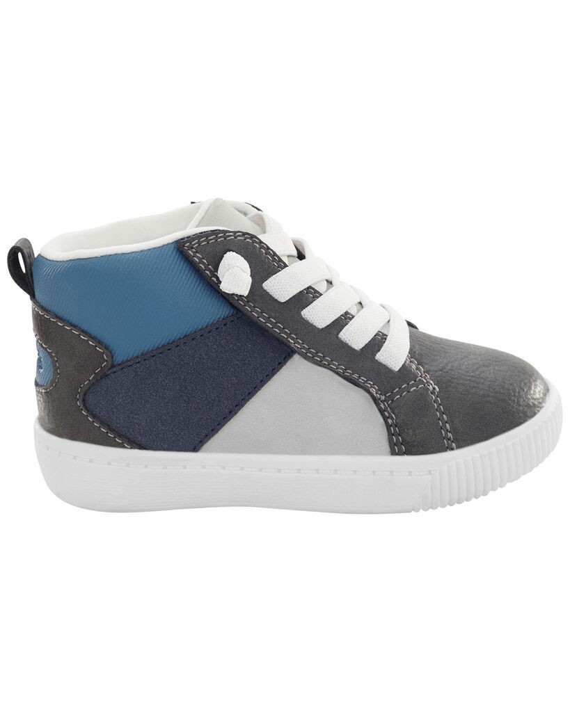 slide 3 of 6, Carter's Toddler High-Top Sneakers Blue/Grey 12, 1 ct