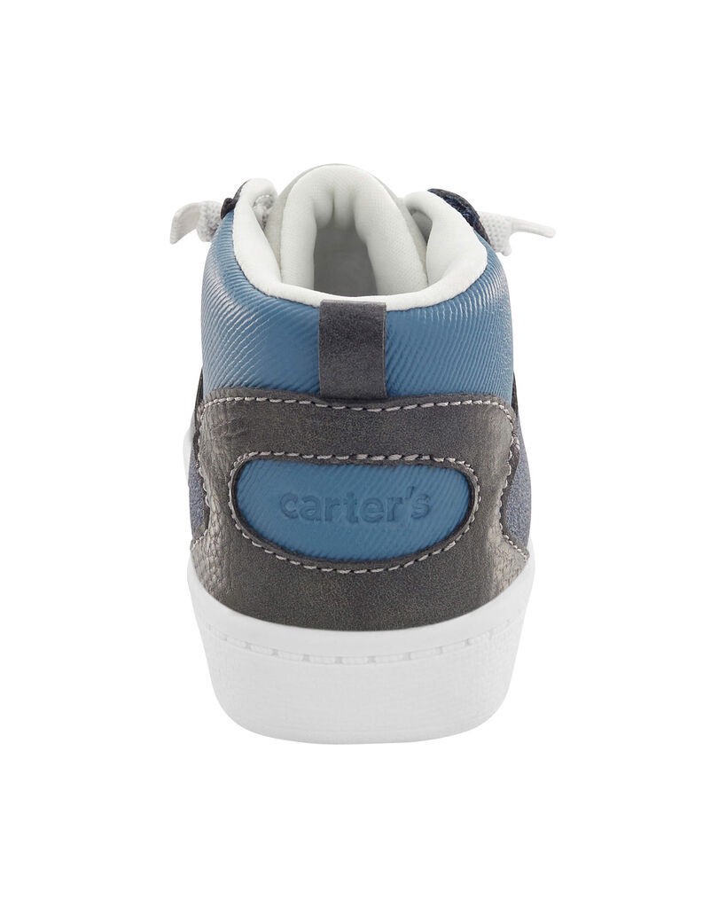 slide 2 of 6, Carter's Toddler High-Top Sneakers Blue/Grey 12, 1 ct