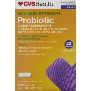 slide 1 of 1, CVS Health Maximum Strength Probiotic Capsules, 60 ct