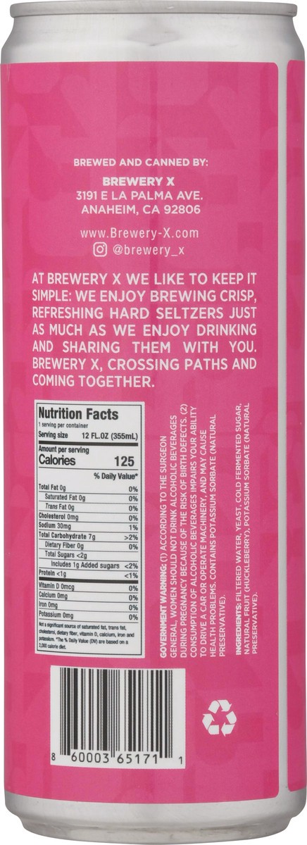 slide 6 of 13, Brewery X Huckleberry Hard Seltzer 12 oz Can, 12 oz