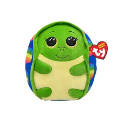 Ty Inc Shrugs Turtle Rainbow Plush