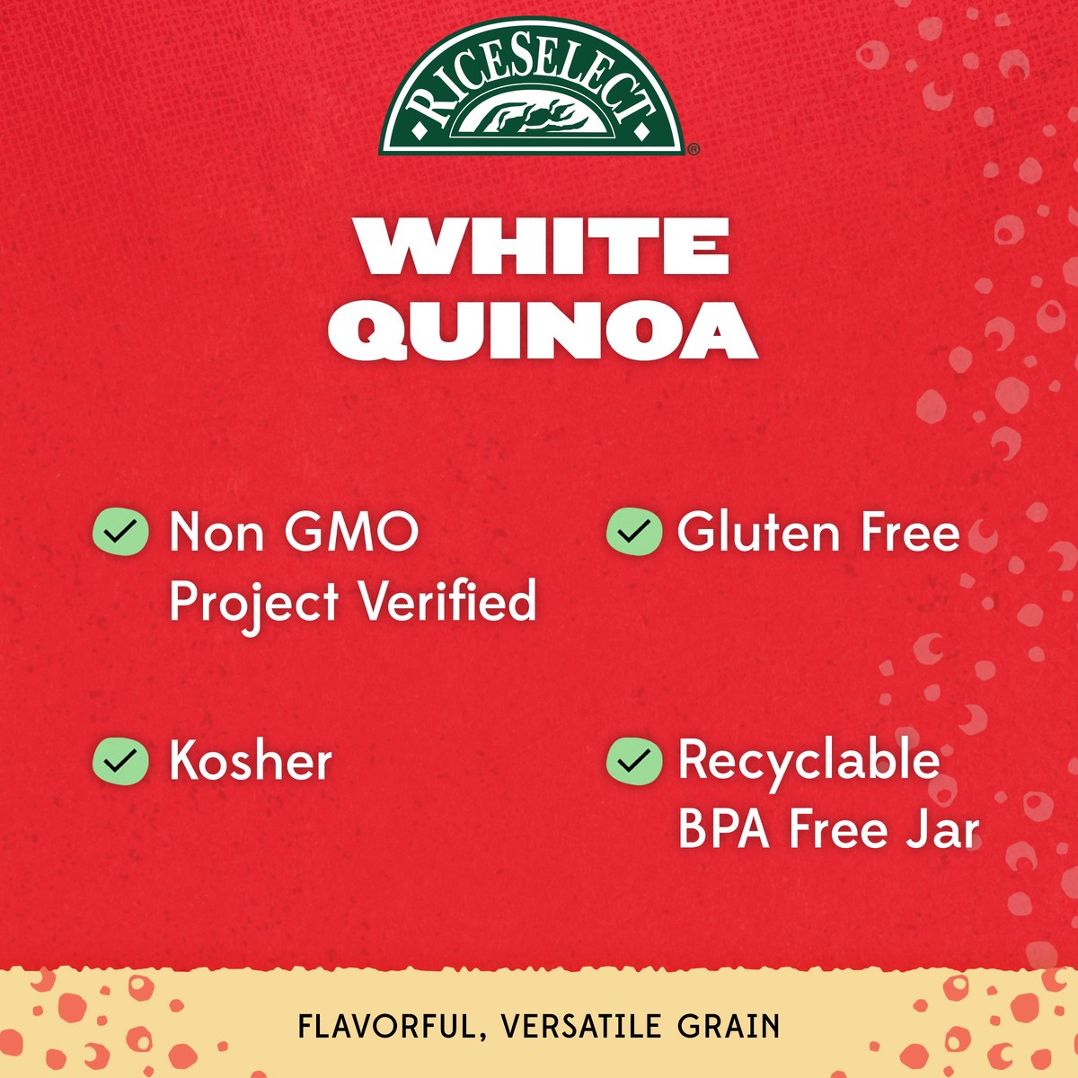 slide 6 of 9, RiceSelect White Quinoa, 22 oz