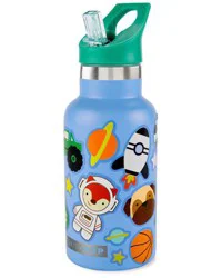 Skip Hop Stainless Steel Canteen Bottle With Stickers - Blue