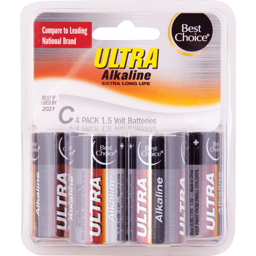 slide 1 of 1, Best Choice Alkaline Batteries, 4 ct