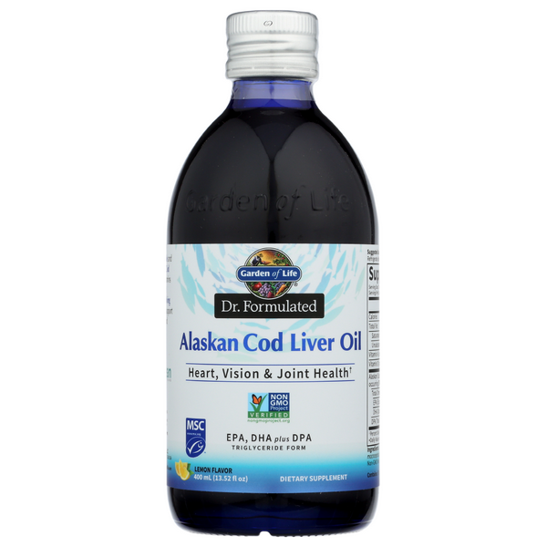 slide 1 of 1, Garden of Life Dr. Formulated Alaskan Cod Liver Oil, 1 ct
