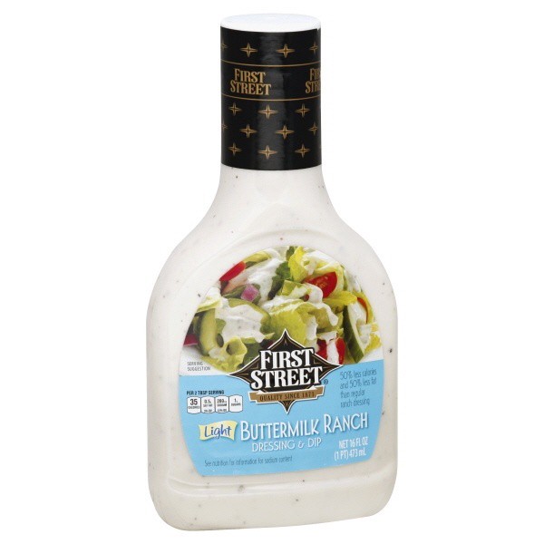 slide 1 of 1, First Street Light Ranch Dressing - 16 oz, 16 oz