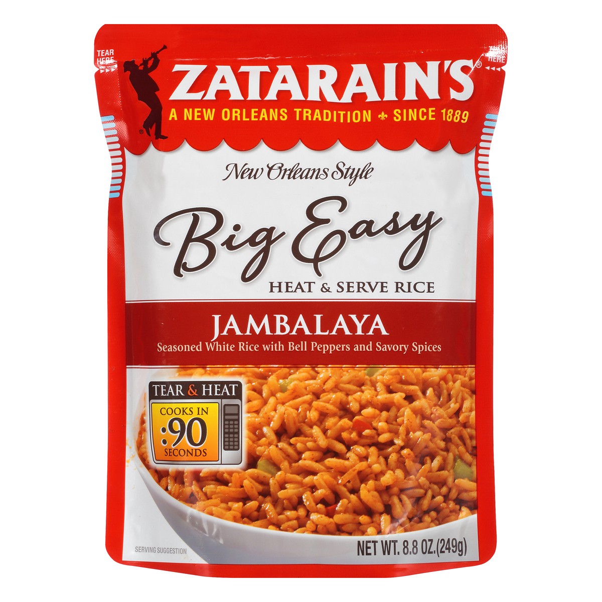 slide 1 of 8, Zatarain's New Orleans Style Big Easy Jambalaya, 8 oz