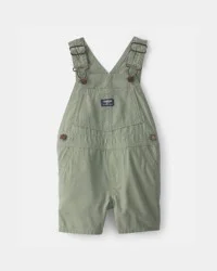 Oshkosh Baby Boy Canvas Shortall - Olive, 3M