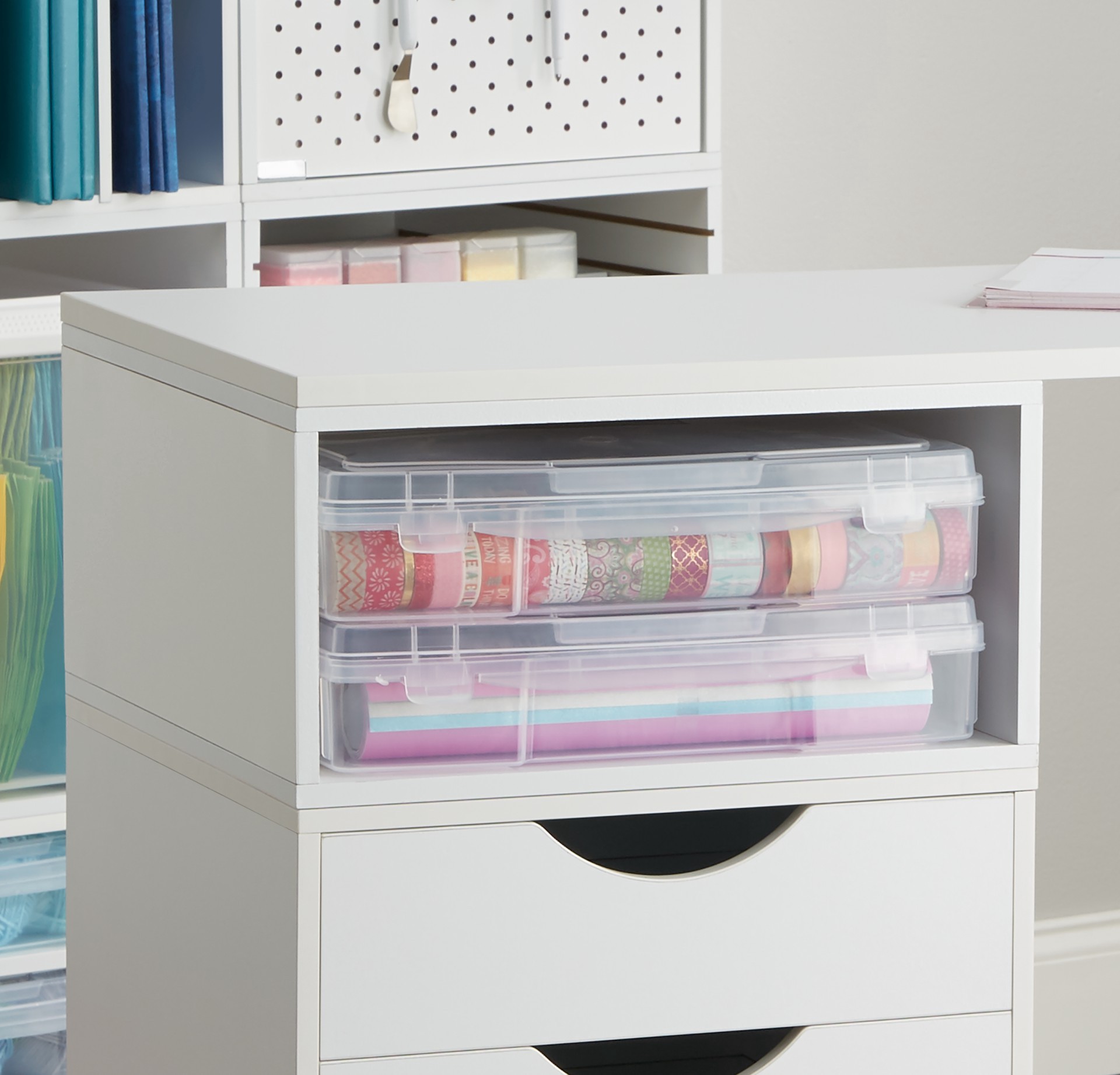 slide 4 of 5, Modular Half Cube By Simply Tidy, 16 in x 16 in x 8 in