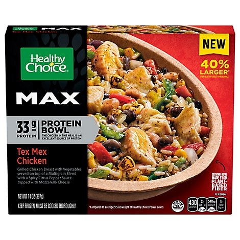 slide 1 of 1, Healthy Choice Max Bowl Tex Mex Chicken Frozen Meal, 14 oz