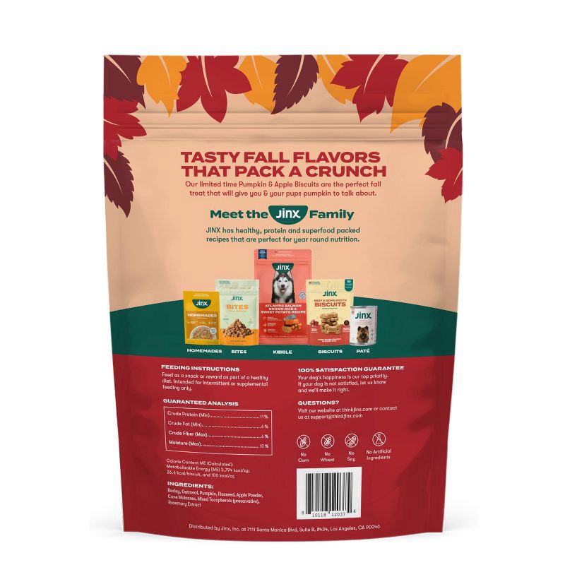 slide 6 of 6, Jinx Halloween Pumpkin & Apple Crunchy Dog Treat Biscuits - 16oz, 16 oz