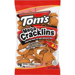 Tom's Southern Style Hot Sauce Mega Cracklins, 3 oz Bag