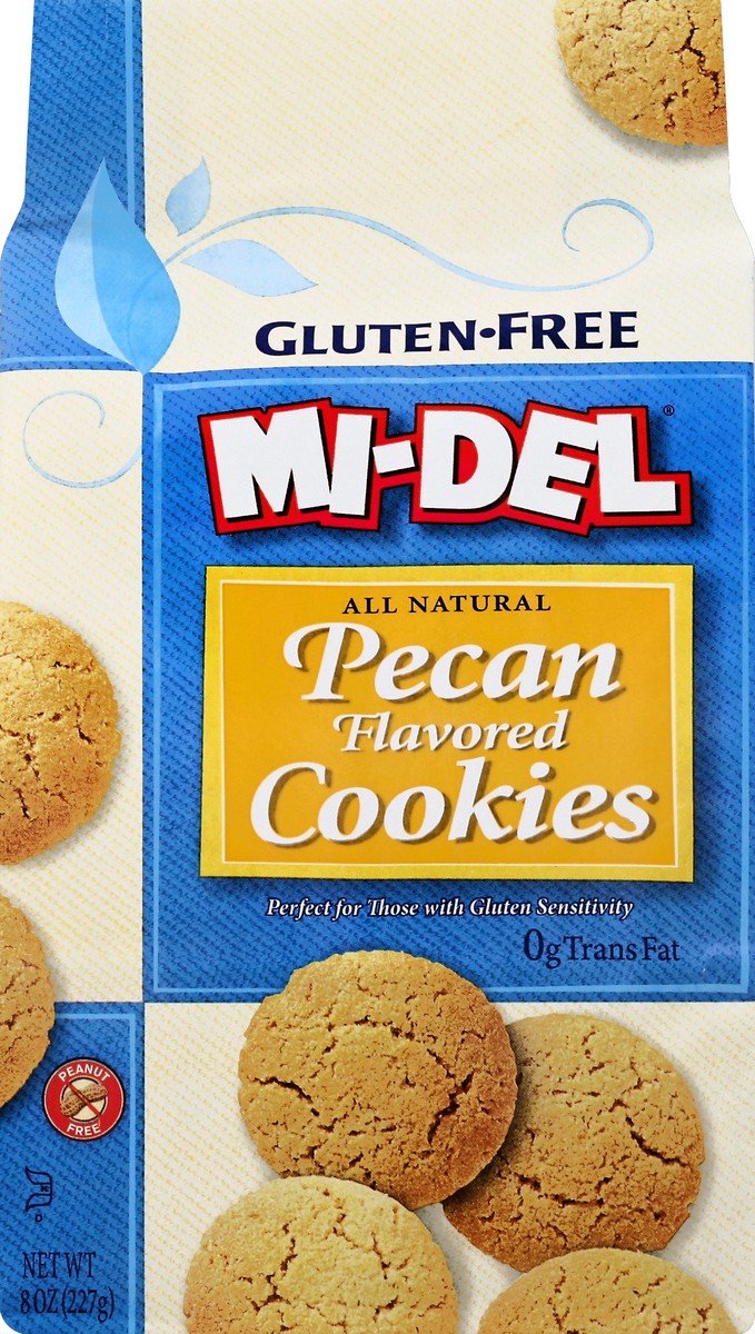 slide 5 of 5, MI-Del Cookies, Gluten-Free, Pecan Flavored, 8 oz