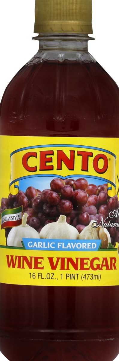 slide 2 of 2, Cento Wine Vinegar - Garlic, 16 fl oz