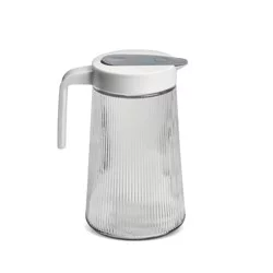 Core Home Clear Glass Ribbed Pitcher