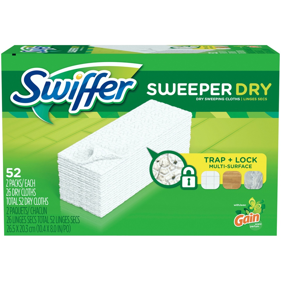 slide 1 of 2, Swiffer Sweeper Dry Gain Scent Sweeping Cloths, 52 ct