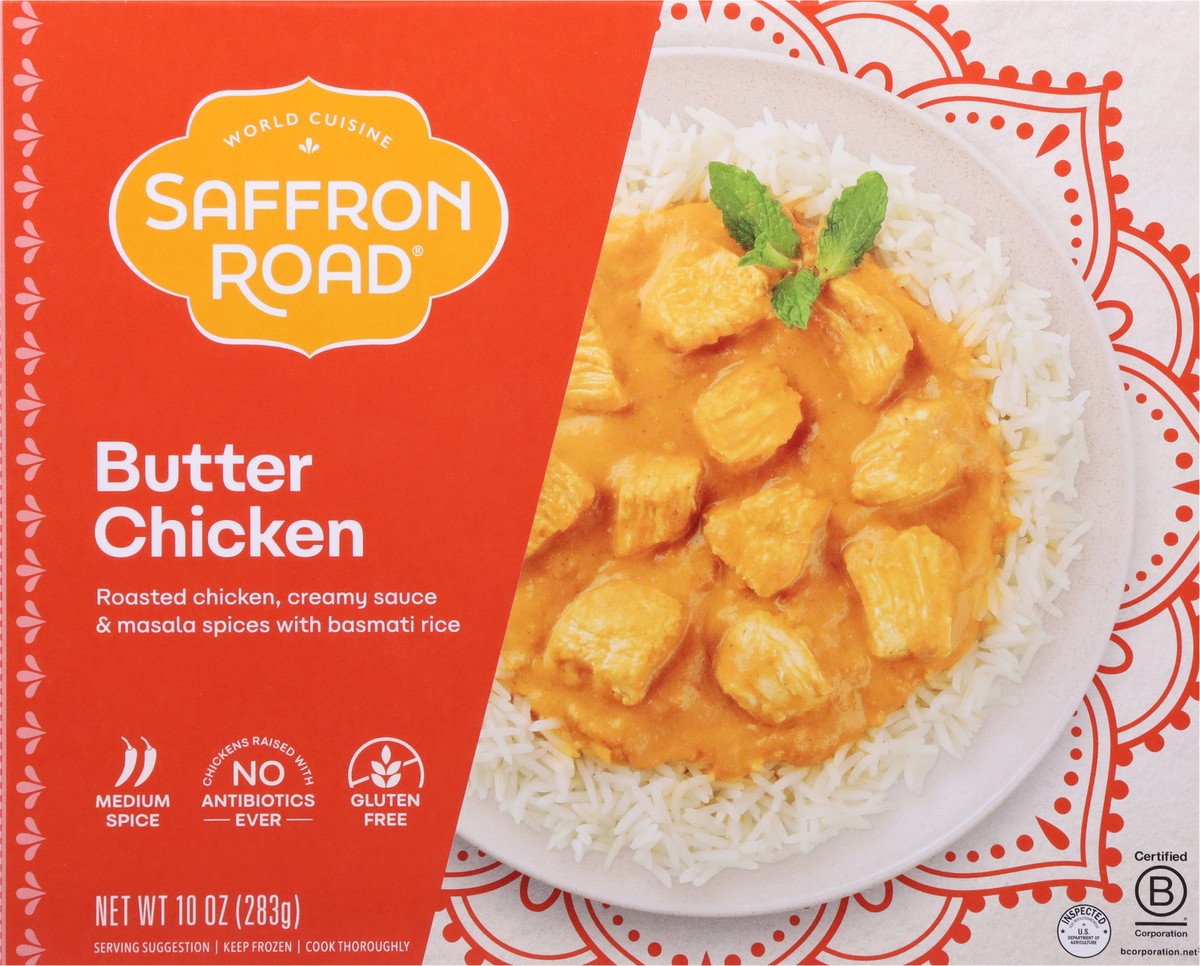 slide 5 of 9, Saffron Road Mild Spice Indian Recipe Butter Chicken 10 oz, 10 oz