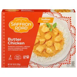 Saffron Road Frozen Butter Chicken - High Protein, Seed Oil Free, Chickens Raised with No Antibiotics, No Artificial Ingredients, Gluten-Free - 10 oz