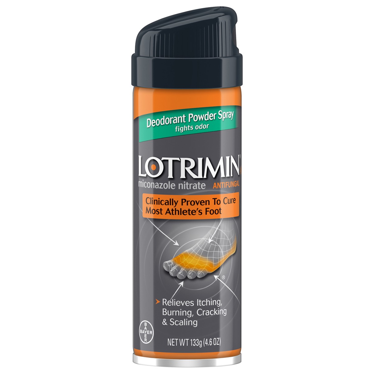 slide 2 of 8, Lotrimin Antifungal Deodorant Powder Spray 133 g Aerosol, 133 g