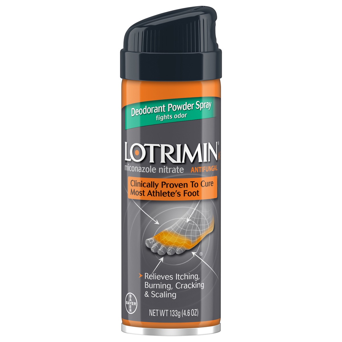 slide 1 of 8, Lotrimin Antifungal Deodorant Powder Spray 133 g Aerosol, 133 g