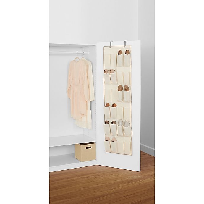 slide 1 of 1, ORG 24-Pocket Over-the-Door Shoe Organizer - Natural, 1 ct