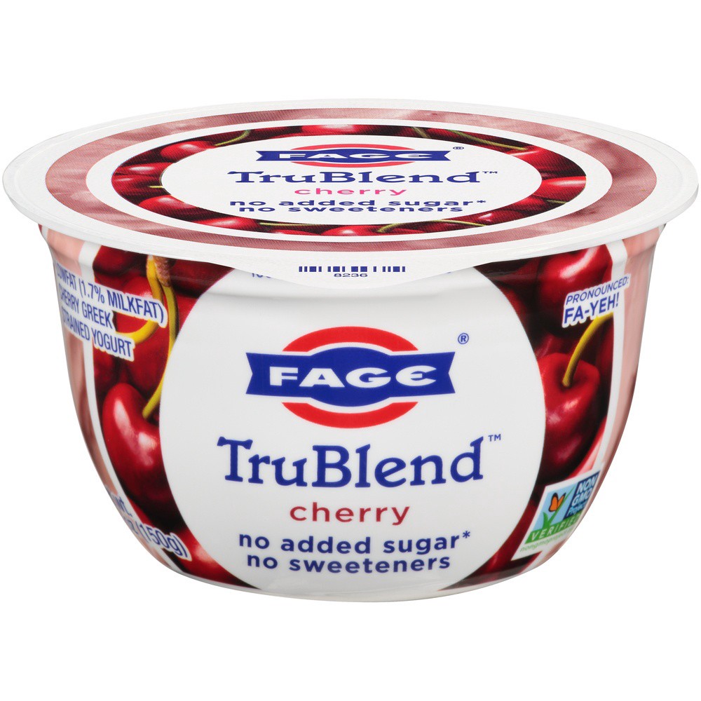 slide 1 of 6, Fage Trublend Cherry Greek Yogurt, 5.3 oz