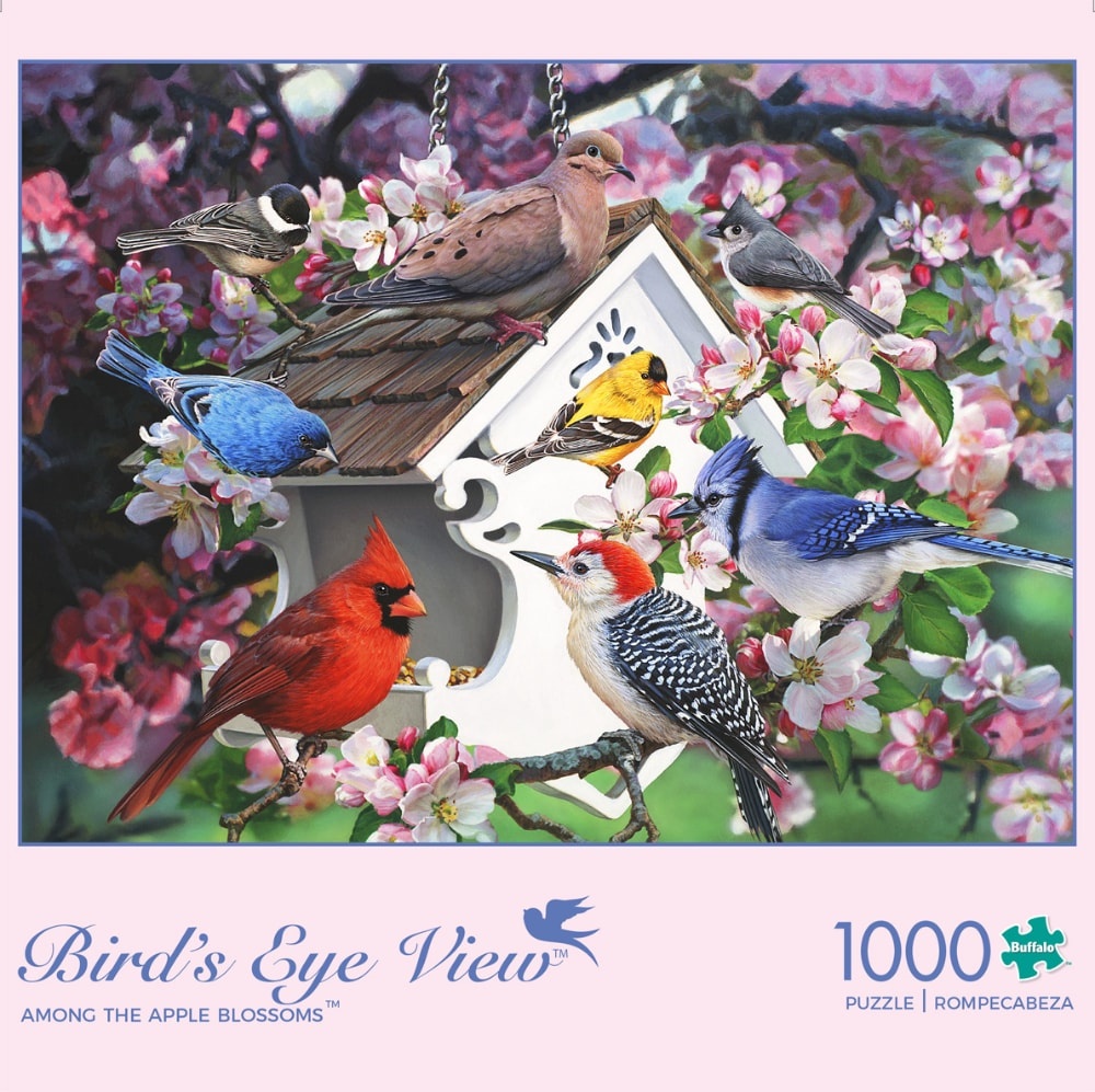 slide 1 of 1, Buffalo Games Birds Eye View Among The Apple Blossoms Jigsaw Puzzle, 1000 ct