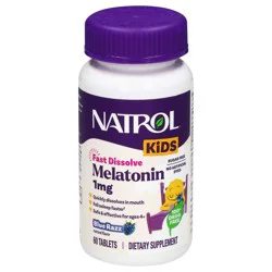 Natrol Kids Fast Dissolve Blue Raspberry Melatonin 1 mg 60 ct