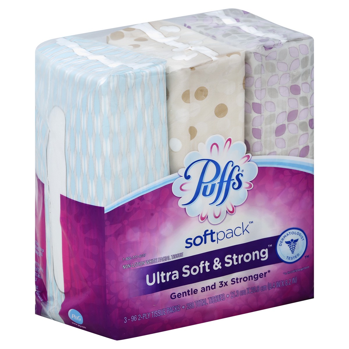 slide 4 of 4, Puffs Facial Tissue 3 ea, 3 ct