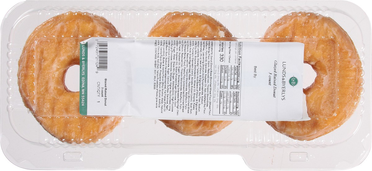 slide 8 of 9, Lunds & Byerlys Raised Glazed Donuts 3 ea, 1 ct