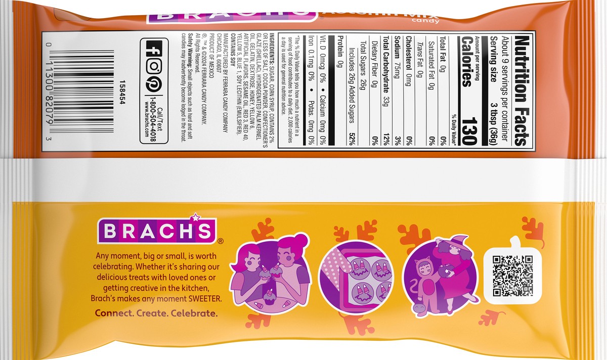 slide 9 of 13, Brach's 08122 158454 Mellowcreme Autumn Mix Halloween 11 oz, 11 oz