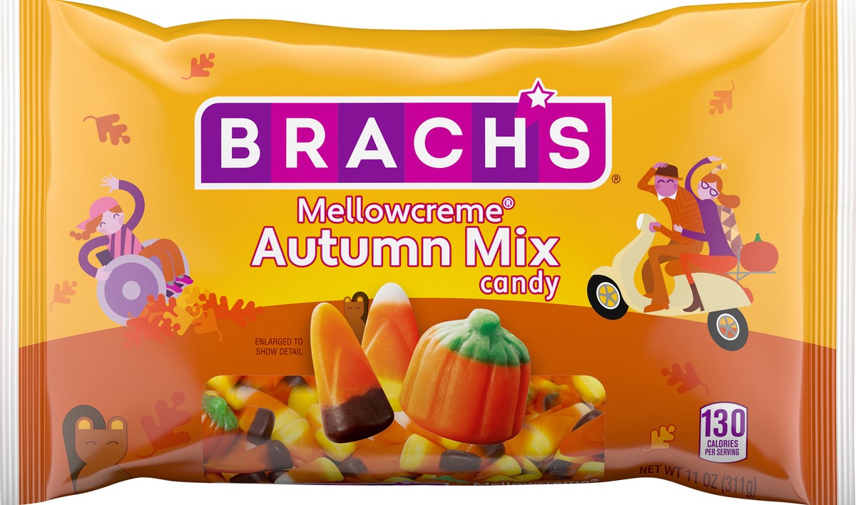 slide 13 of 13, Brach's 08122 158454 Mellowcreme Autumn Mix Halloween 11 oz, 11 oz