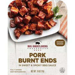 BIG SHOULDERS Big Shoulder's Pork Burnt Ends in BBQ Sauce 16 oz.